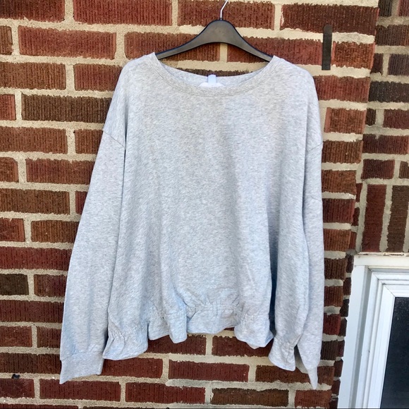PopSugar Tops - PopSugar Ruffled SweatShirt NWT